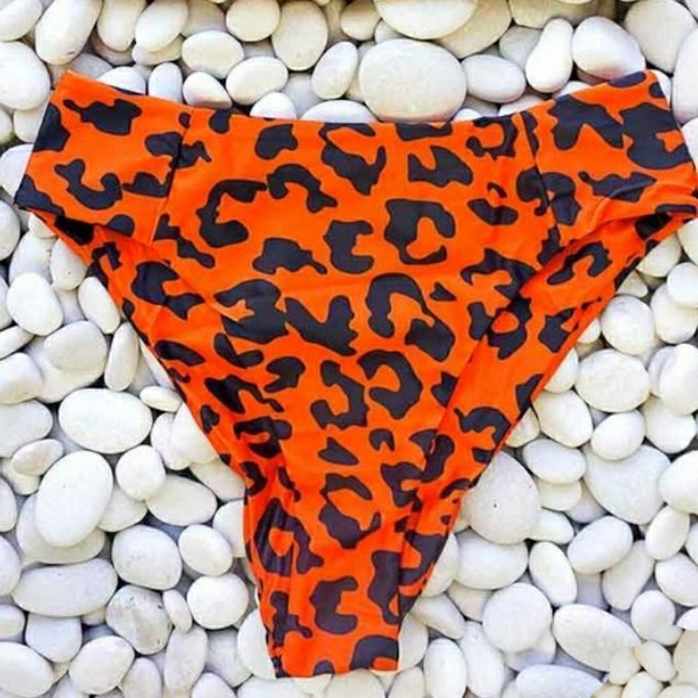 NWT Cheetah Bandeau High Waist Bikini Set - Picture 5 of 7